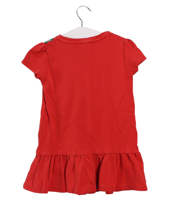A Red Short Sleeve Dresses from Little Marc Jacobs in size 5T for girl. (Back View)
