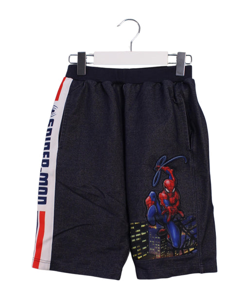 A Black Shorts from Marvel in size 8Y for boy. (Front View)