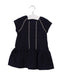 A Navy Short Sleeve Dresses from Mayoral in size 6-12M for girl. (Front View)