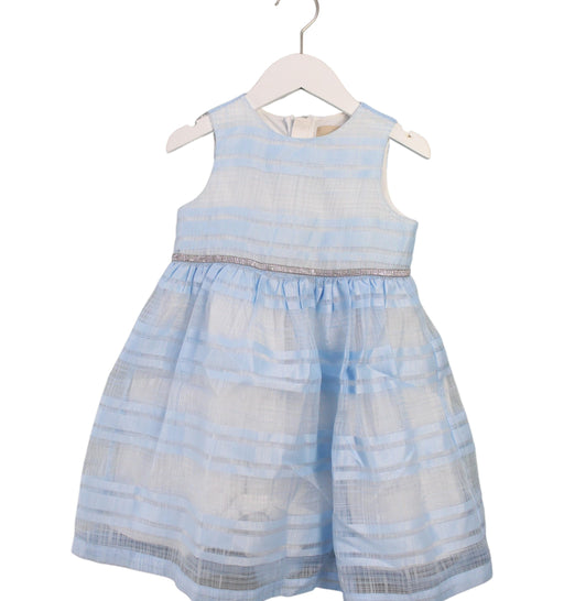A Blue Sleeveless Dresses from Chickeeduck in size 4T for girl. (Front View)