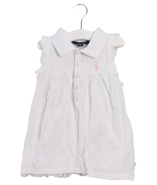 A White Sleeveless Dresses from Polo Ralph Lauren in size 5T for girl. (Front View)