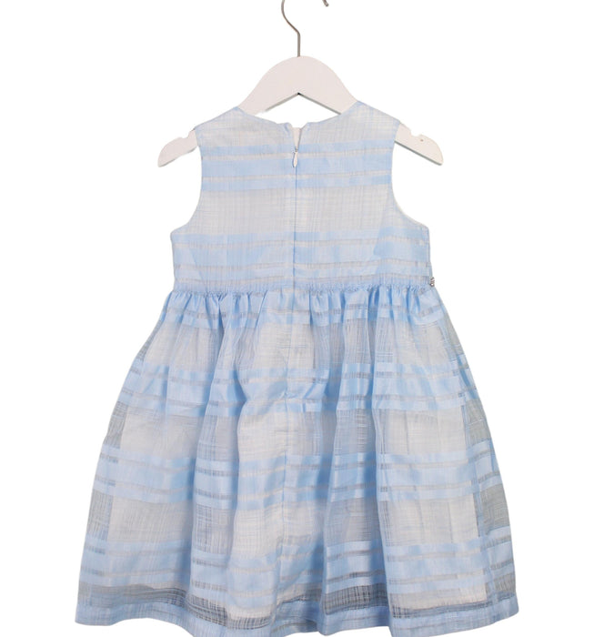 A Blue Sleeveless Dresses from Chickeeduck in size 4T for girl. (Back View)