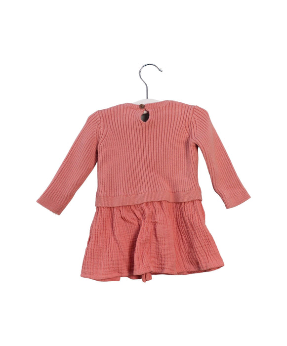 A Pink Sweater Dresses from Seed in size 3-6M for girl. (Back View)