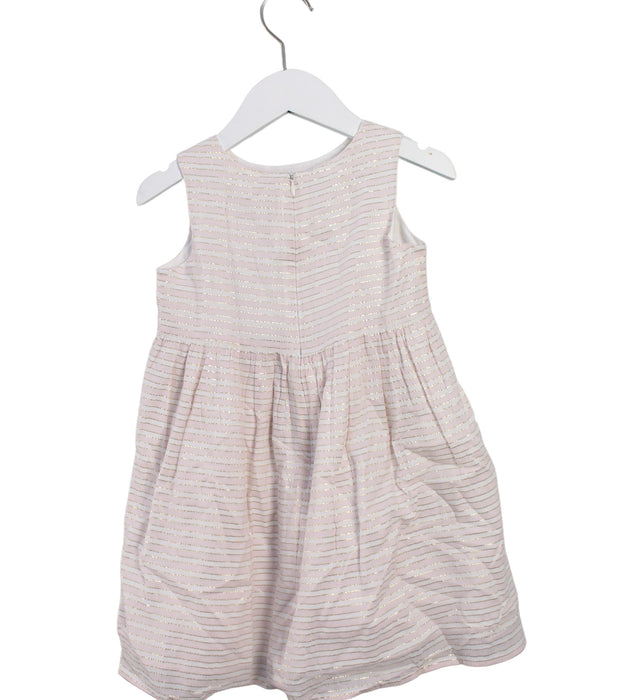 A White Sleeveless Dresses from Chickeeduck in size 4T for girl. (Back View)