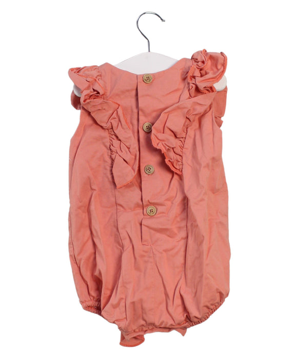 A Pink Sleeveless Bodysuits from Eve Children in size 6-12M for girl. (Back View)