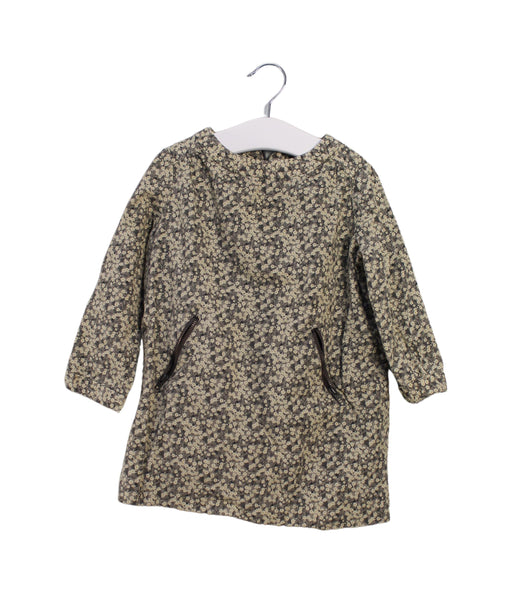 A Brown Long Sleeve Dresses from Bonpoint in size 3T for girl. (Front View)