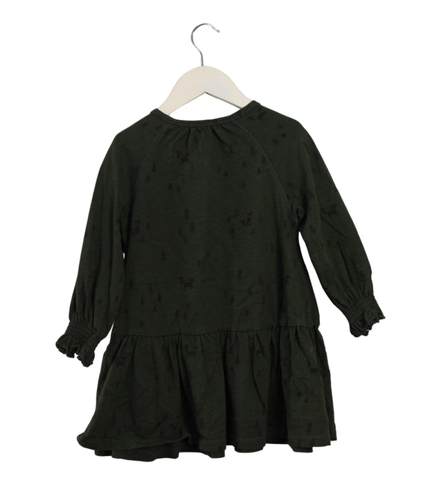 A Green Long Sleeve Dresses from Rylee + Cru in size 2T for girl. (Back View)