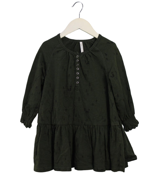 A Green Long Sleeve Dresses from Rylee + Cru in size 2T for girl. (Front View)