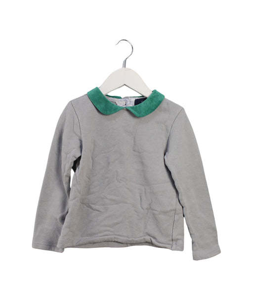 A Grey Long Sleeve Tops from Akala Ono in size 4T for girl. (Front View)