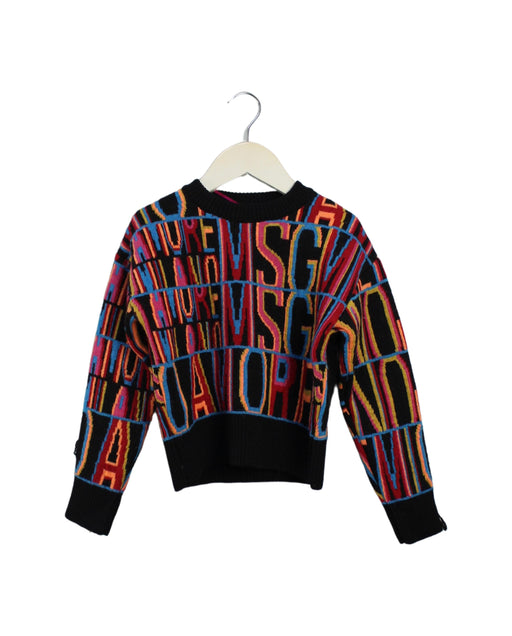 A Black Knit Sweaters from MSGM in size 4T for girl. (Front View)