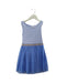 A Blue Sleeveless Dresses from Seed in size 4T for girl. (Back View)