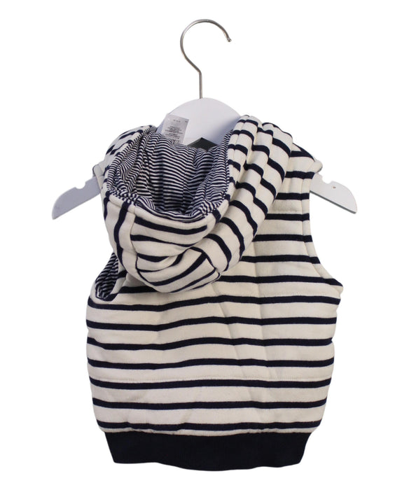 A White Outerwear Vests from Petit Bateau in size 4T for boy. (Back View)