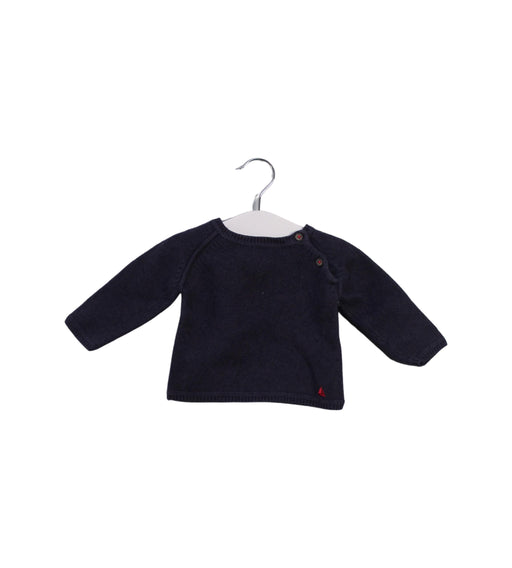 A Black Knit Sweaters from Petit Bateau in size 3-6M for girl. (Front View)
