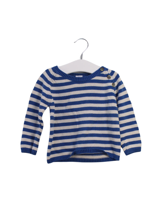 A White Knit Sweaters from Petit Bateau in size 6-12M for girl. (Front View)