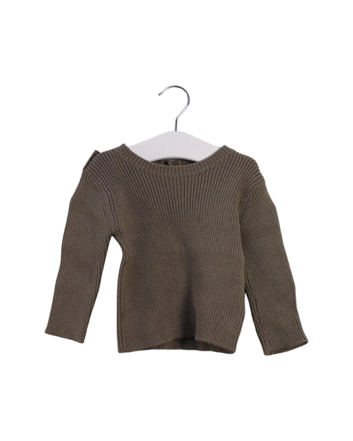 A Brown Crewneck Sweatshirts from Petit Bateau in size 6-12M for girl. (Front View)
