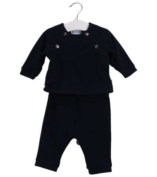 A Black Pants Sets from Jacadi in size 3-6M for girl. (Front View)