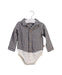 A Black Long Sleeve Bodysuits from Laranjinha in size 6-12M for boy. (Front View)