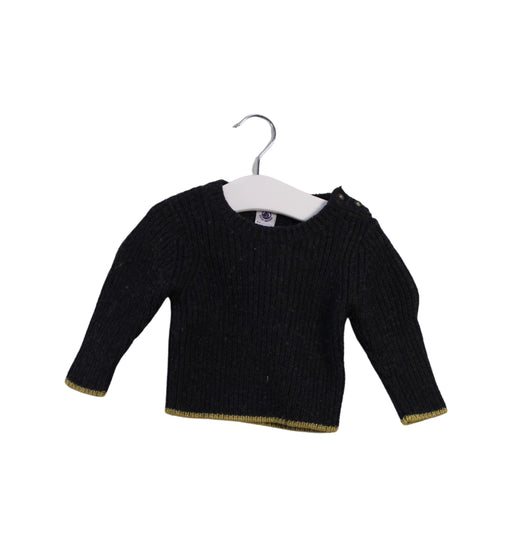 A Black Knit Sweaters from Petit Bateau in size 3-6M for girl. (Front View)