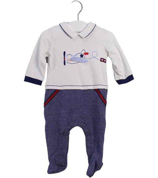 A White Long Sleeve Jumpsuits from Mayoral in size 0-3M for boy. (Front View)