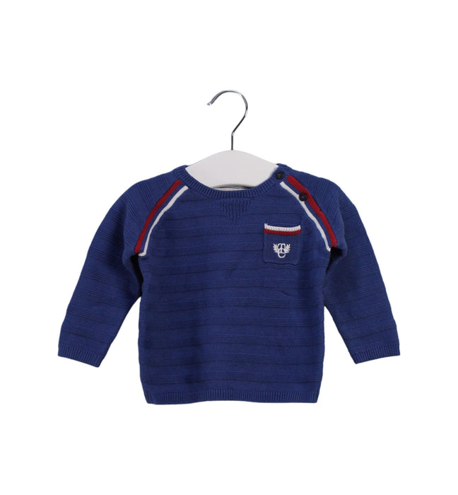 A Blue Knit Sweaters from Tartine et Chocolat in size 3-6M for boy. (Front View)