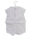 A White Short Sleeve Rompers from Tartine et Chocolat in size 3-6M for girl. (Back View)
