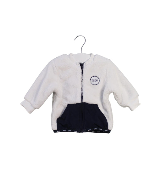 A White Lightweight Jackets from Boss in size 3-6M for neutral. (Front View)