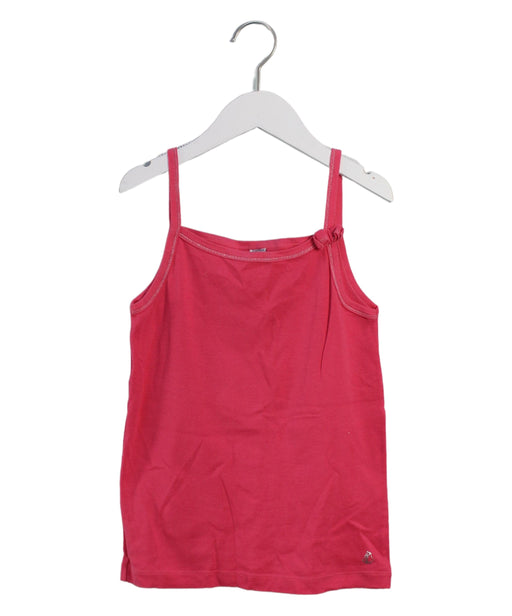 A Red Sleeveless Tops from Petit Bateau in size 12Y for girl. (Front View)