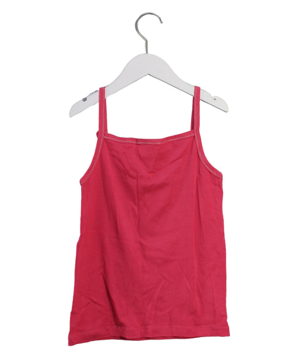 A Red Sleeveless Tops from Petit Bateau in size 12Y for girl. (Back View)