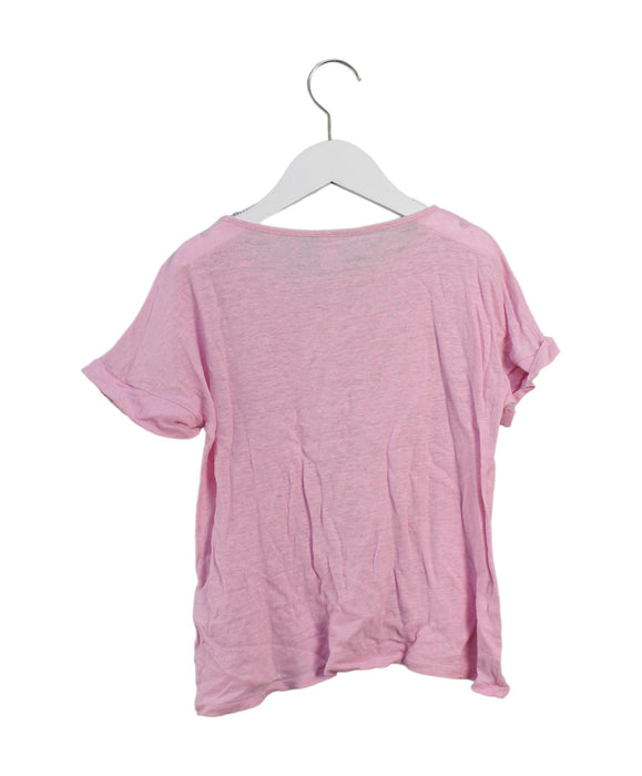 A Pink Short Sleeve Tops from Petit Bateau in size 12Y for girl. (Back View)