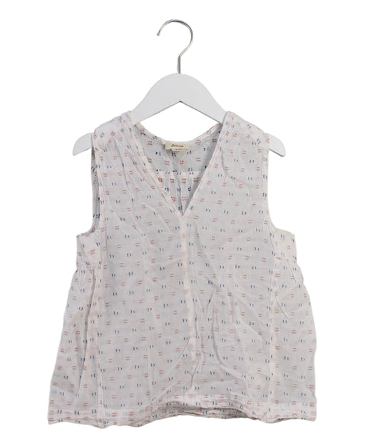A White Sleeveless Tops from Bellerose in size 10Y for girl. (Front View)