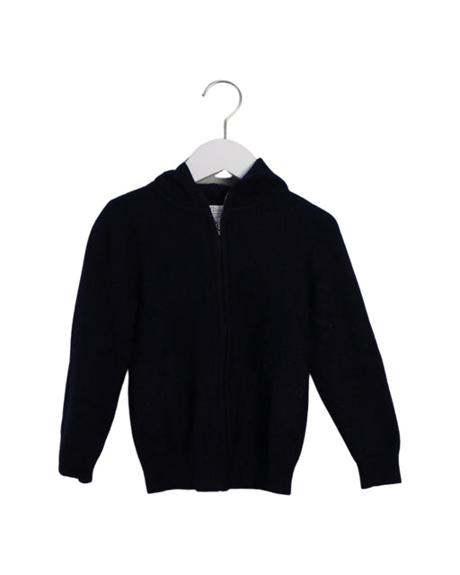 A Black Zippered Sweatshirts from Eric Bompard in size 6T for boy. (Front View)