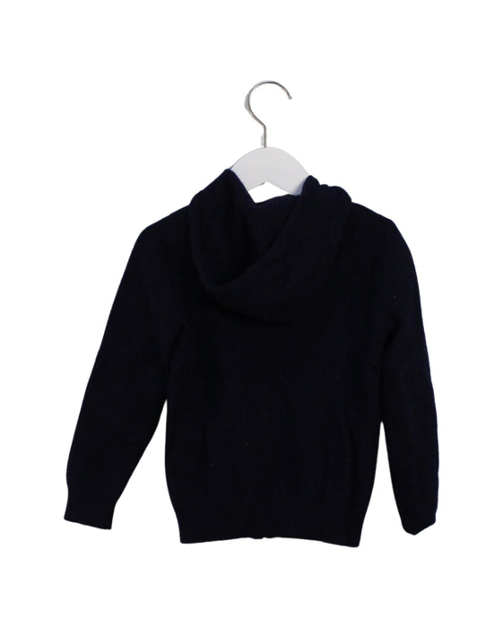 A Black Zippered Sweatshirts from Eric Bompard in size 6T for boy. (Back View)