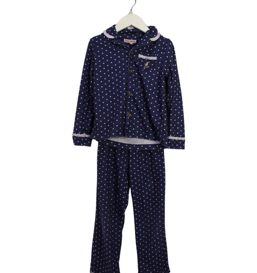 A Navy Pyjama Sets from Juicy Couture in size 5T for girl. (Front View)