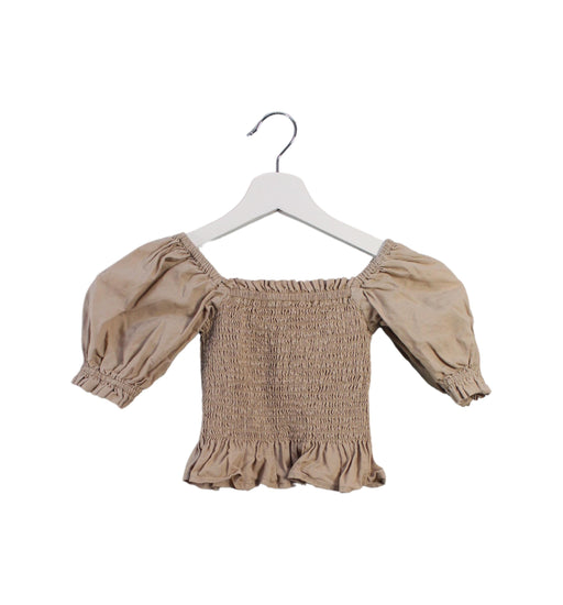 A Brown Short Sleeve Tops from Seed in size 3T for girl. (Front View)