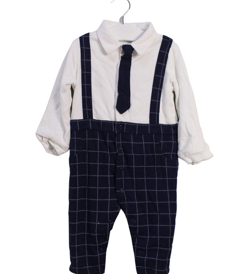 A Navy Long Sleeve Jumpsuits from Mides in size 12-18M for boy. (Front View)