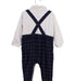 A Navy Long Sleeve Jumpsuits from Mides in size 12-18M for boy. (Back View)