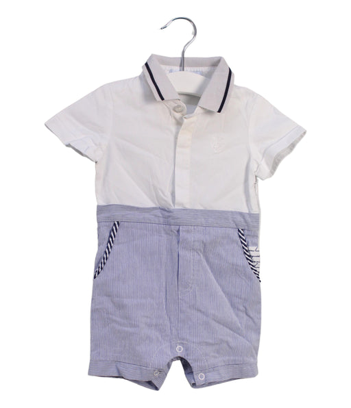 A White Short Sleeve Rompers from Nicholas & Bears in size 3-6M for boy. (Front View)