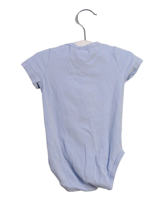 A Blue Short Sleeve Bodysuits from Seed in size 3-6M for boy. (Back View)