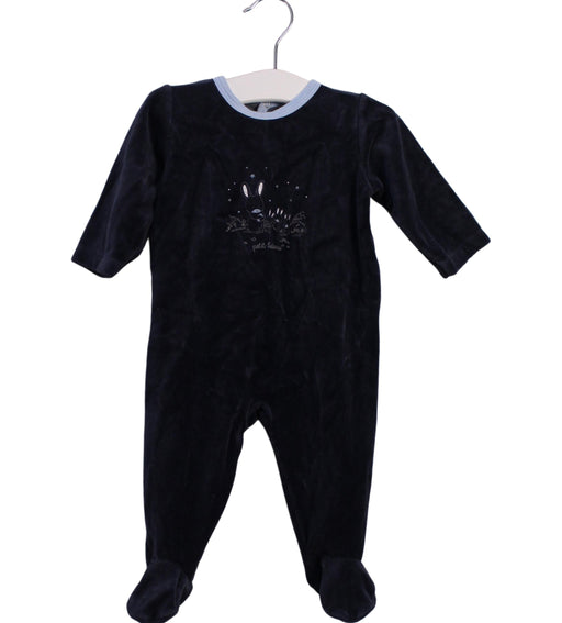 A Navy Long Sleeve Jumpsuits from Petit Bateau in size 3-6M for boy. (Front View)