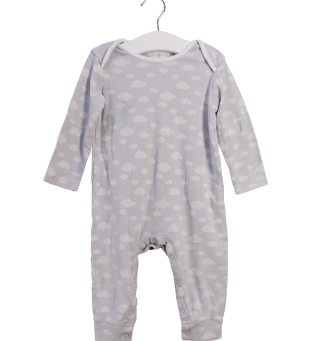 A Grey Long Sleeve Jumpsuits from The Little White Company in size 12-18M for girl. (Front View)