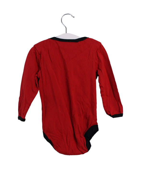 A Red Long Sleeve Bodysuits from Fabric Flavours in size 12-18M for boy. (Back View)