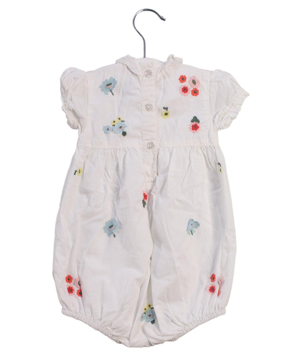 A White Short Sleeve Bodysuits from Boden in size 3-6M for girl. (Back View)