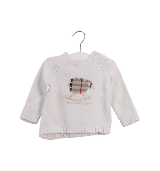 A White Knit Sweaters from Burberry in size 6-12M for boy. (Front View)