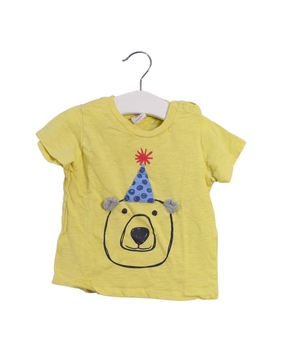 A Yellow Short Sleeve T Shirts from Seed in size 12-18M for boy. (Front View)