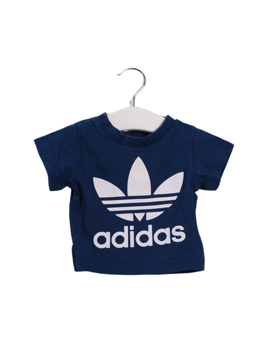 A Blue Short Sleeve T Shirts from Adidas in size 0-3M for boy. (Front View)