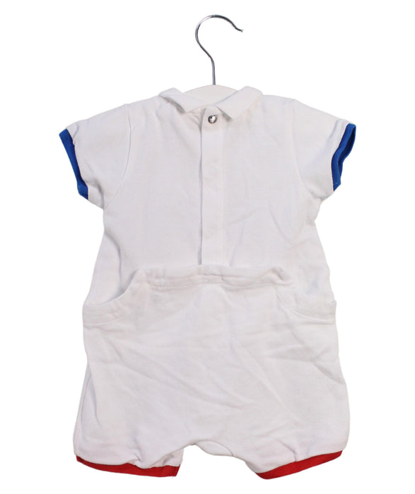 A White Short Sleeve Rompers from Jacadi in size 6-12M for boy. (Back View)