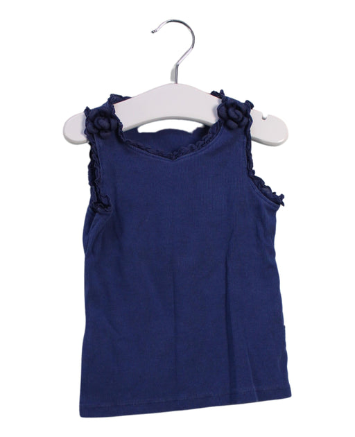 A Blue Sleeveless Tops from Il Gufo in size 2T for girl. (Front View)