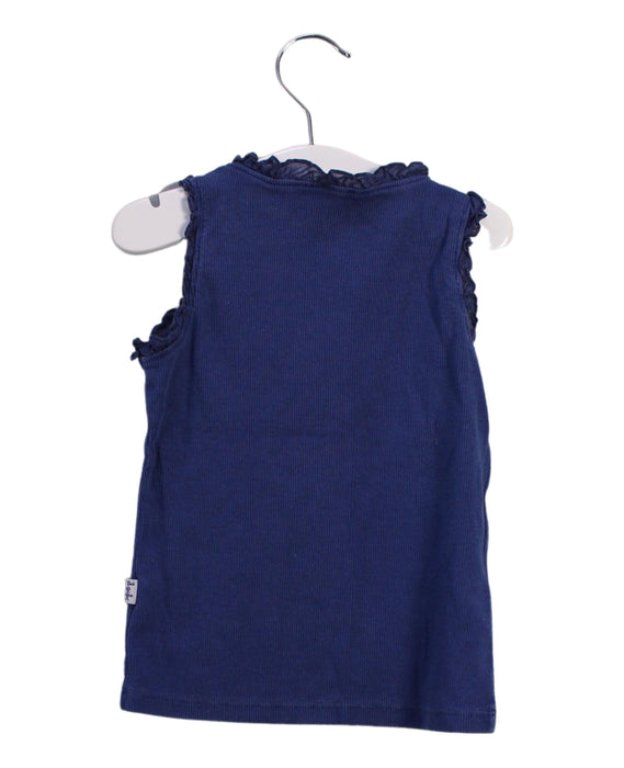 A Blue Sleeveless Tops from Il Gufo in size 2T for girl. (Back View)