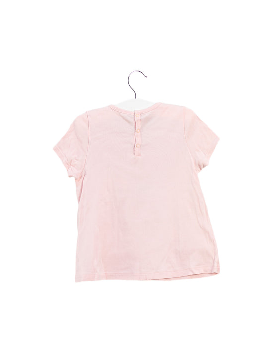 A Pink Short Sleeve T Shirts from Petit Bateau in size 3T for girl. (Back View)