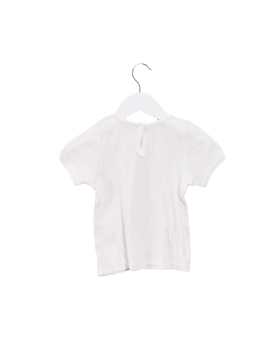 A White Short Sleeve T Shirts from Petit Bateau in size 3T for girl. (Back View)